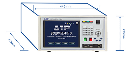 艾普欧盛---AIP68系列智联安规综合分析仪台式机尺寸图